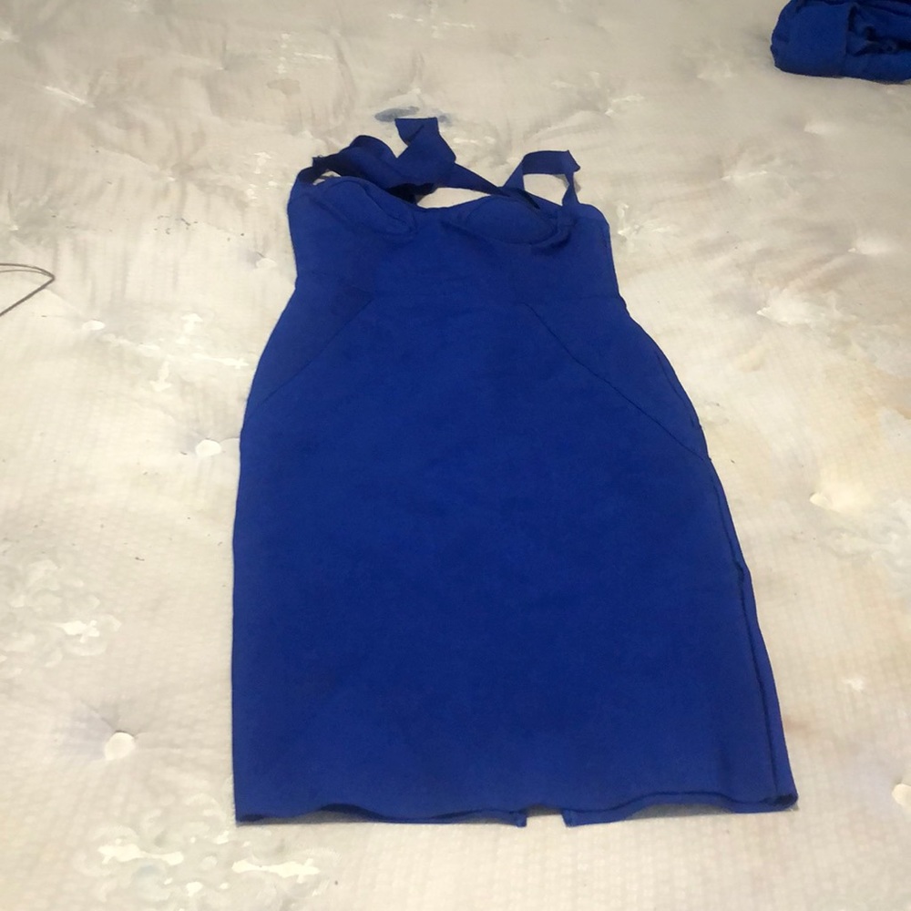 Blue mini dress